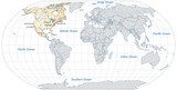 Detailní geopolitická mapa světa