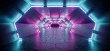 Futuristický neonový tunel