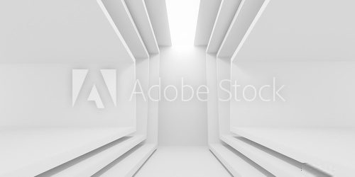 Geometrický 3D prostor s moderními liniemi
