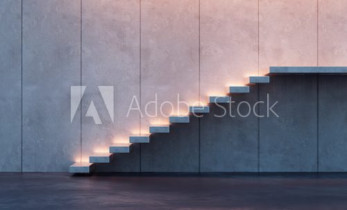 Minimalistické světlo a betonové schodiště