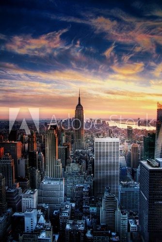 New York ve světle západu slunce