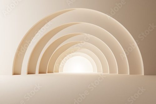 Symetrické oblouky v minimalistickém stylu