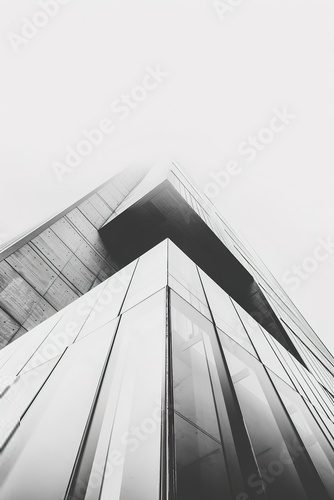 Výšková budova v minimalistickém stylu