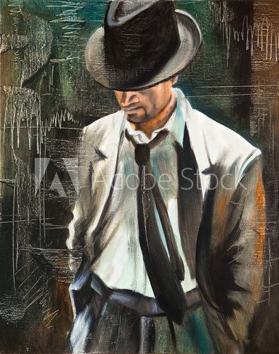 Záhadný gentleman v bílém s kloboukem
