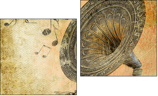 musical retro - Two-piece canvas, Diptych