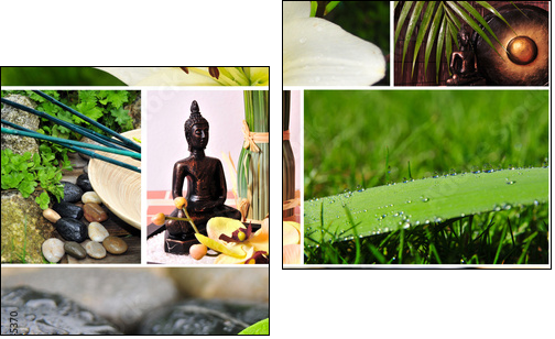 Wellness asiatisch Spa - Two-piece canvas, Diptych