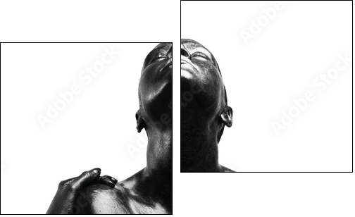 Made up black woman - Two-piece canvas, Diptych