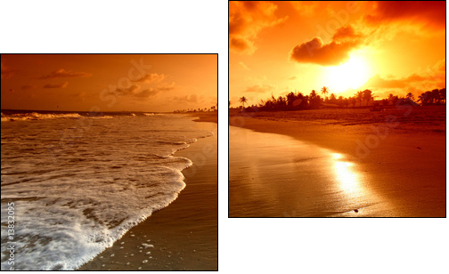 ocean sunrise - Two-piece canvas, Diptych