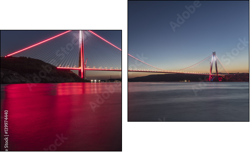 Yavuz Sultan Selim Bridge Istanbul, Turkey - Two-piece canvas, Diptych
