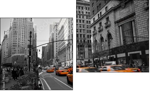 Taxies in Manhattan - Two-piece canvas, Diptych