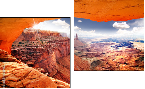 Heavenly view of world - Two-piece canvas, Diptych