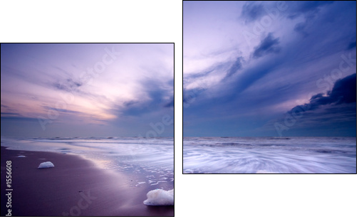 ocean at night - Two-piece canvas, Diptych