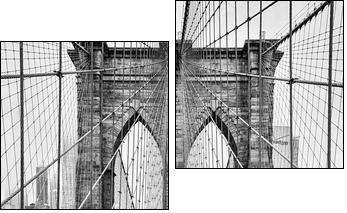 Brooklyn bridge of New York City - Two-piece canvas, Diptych