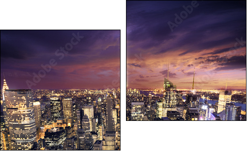 New york skysrcrapers - bussines buildings background - Two-piece canvas, Diptych