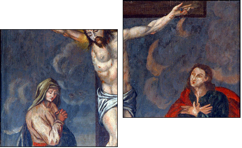Crucifixion, Jesus on the cross - Two-piece canvas, Diptych
