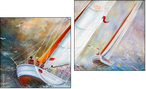Sea regatta - Two-piece canvas, Diptych