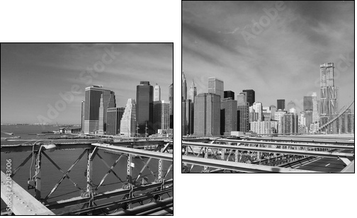 Brooklyn Bridge Taxi, New York - Two-piece canvas, Diptych