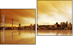 seattle panorama - Two-piece canvas, Diptych