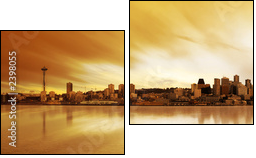 seattle panorama - Two-piece canvas, Diptych
