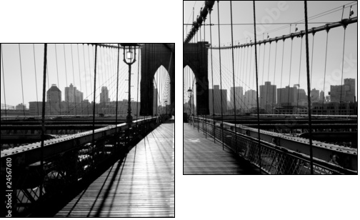 Brooklyn Bridge, Manhattan, New York City, USA - Two-piece canvas, Diptych