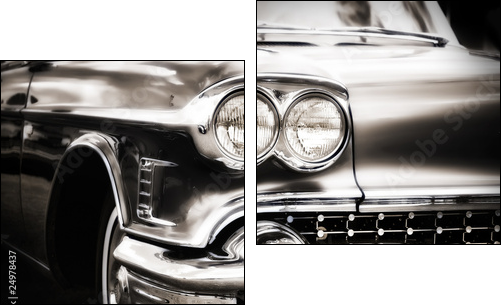 American Classic Caddilac Automobile Car. - Two-piece canvas, Diptych