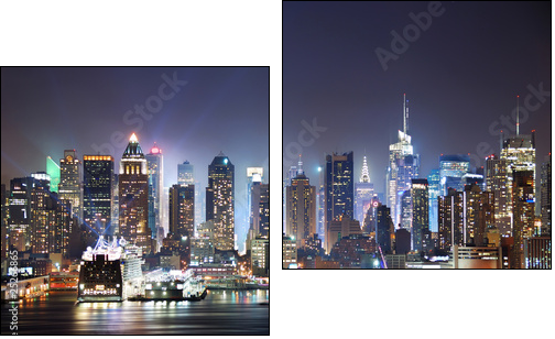 New York City Times Square - Two-piece canvas, Diptych