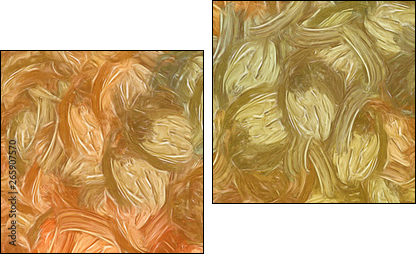 Abstract impressionism painting in Vincent Van Gogh style imitation. Art design background pattern for artistic creative printing production. Wall poster or canvas print template for interior decor. - Two-piece canvas, Diptych