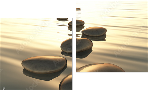 step stones - Two-piece canvas, Diptych
