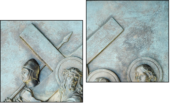 Station of the Cross #4 - Two-piece canvas, Diptych