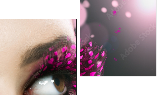 Beautiful Fashion Holiday Makeup - Two-piece canvas, Diptych