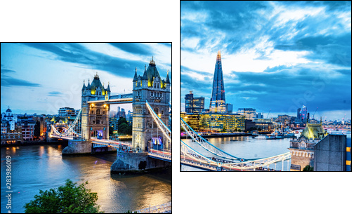 Tower Bridge In London - Two-piece canvas, Diptych