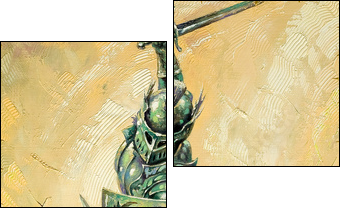 Battle of medieval knights - Two-piece canvas, Diptych