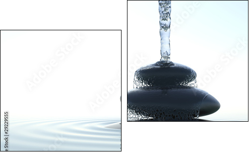 Zen waterfall - Two-piece canvas, Diptych