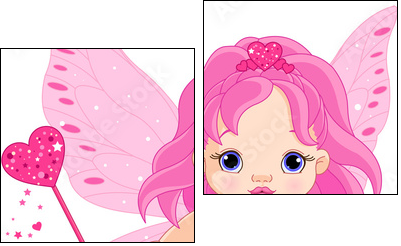 Cute little baby Love fairy - Two-piece canvas, Diptych