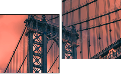 Manhattan bridge - Two-piece canvas, Diptych