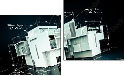 Luxurious architecture project - Two-piece canvas, Diptych