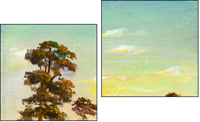 Road to winter wood - Two-piece canvas, Diptych