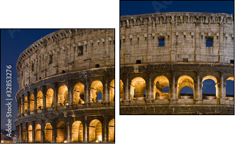 Colosseo notturno, Roma - Two-piece canvas, Diptych
