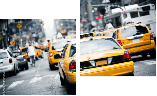 New York taxi - Two-piece canvas, Diptych