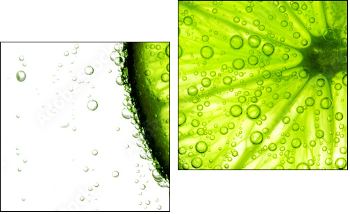 lime slice in water - Two-piece canvas, Diptych