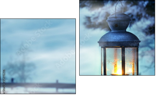 Winterlicht - Two-piece canvas, Diptych