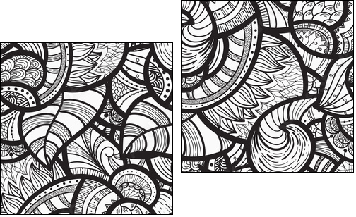 vector seamless ethnic doodle pattern - Two-piece canvas, Diptych