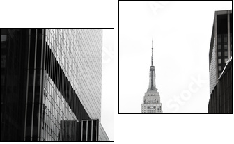 Emipre State Building and yellow, Manhattan, New York - Two-piece canvas, Diptych