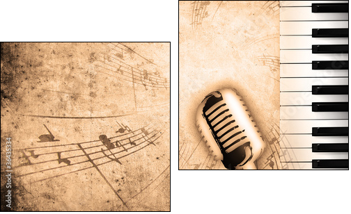 dirty music background - Two-piece canvas, Diptych