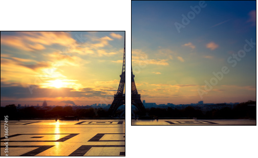 Tour Eiffel Paris France - Two-piece canvas, Diptych