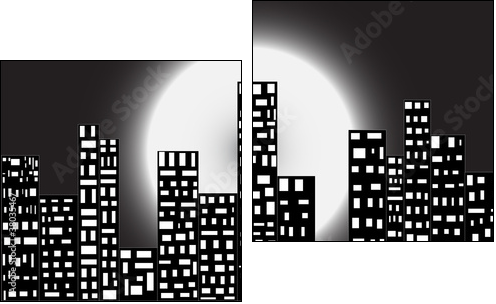 CITY AT NIGHT - Two-piece canvas, Diptych