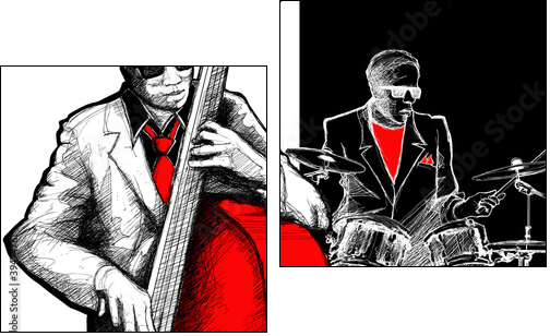 jazz band - Two-piece canvas, Diptych
