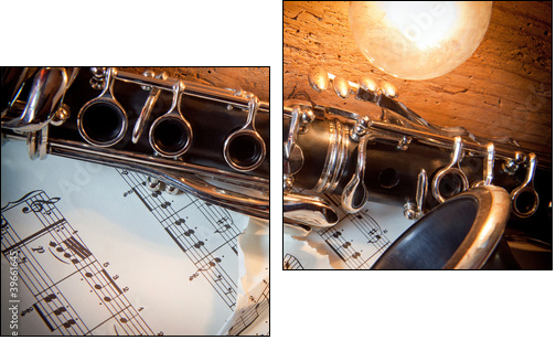 clarinetto con spartito - Two-piece canvas, Diptych