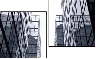 Glass Office Skyscrapers, Hong Kong - Two-piece canvas, Diptych