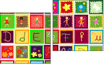 abstract design - Two-piece canvas, Diptych